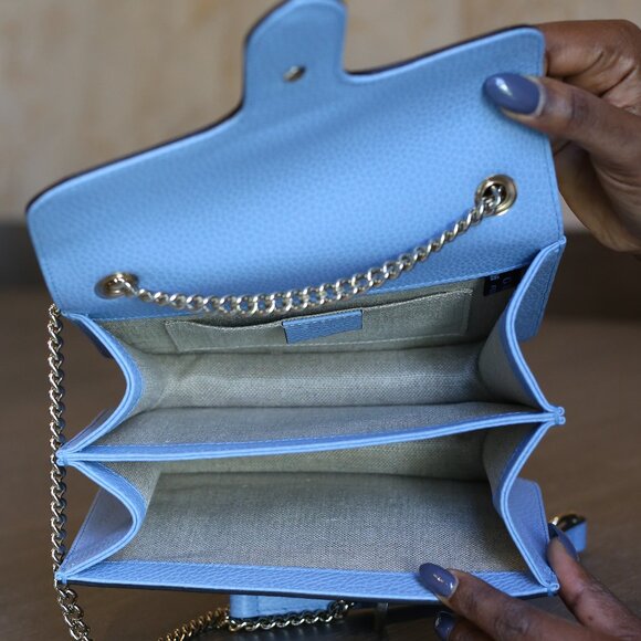 Blue Gucci Interlocking GG Logo Crossbody Bag - Picture 11 of 11